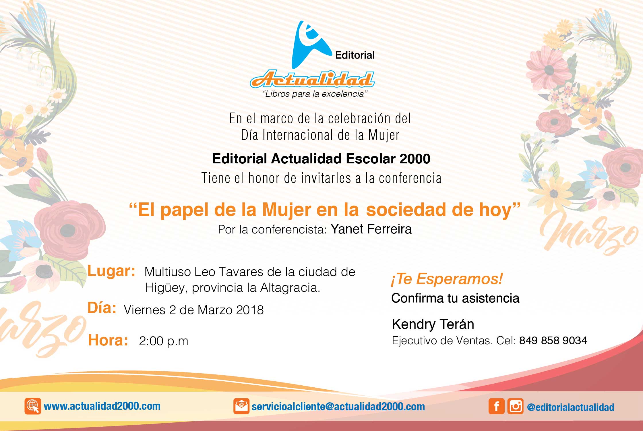 Conferencia El papel de la Mujer en la sociedad de hoy